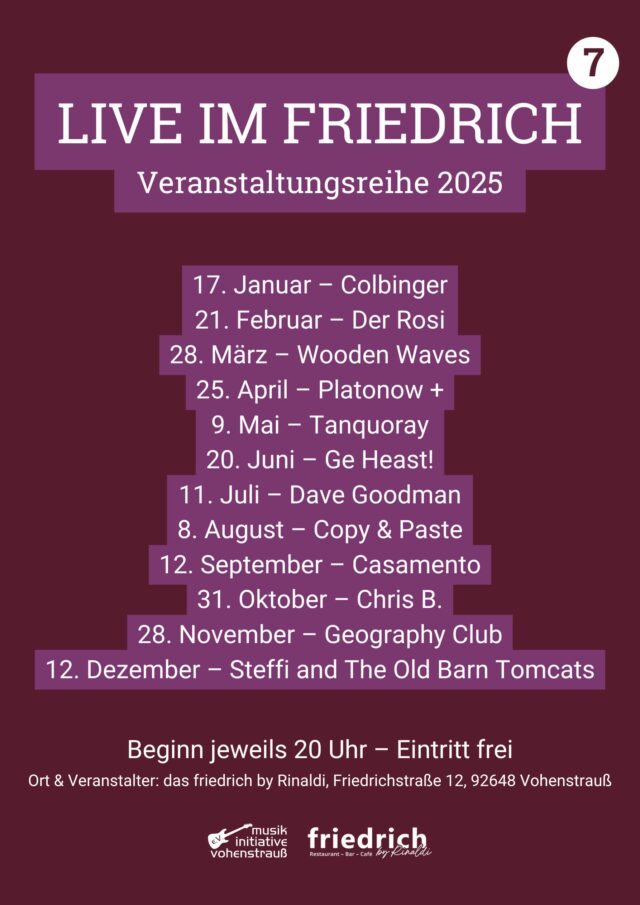 Poster Live im Friedrich